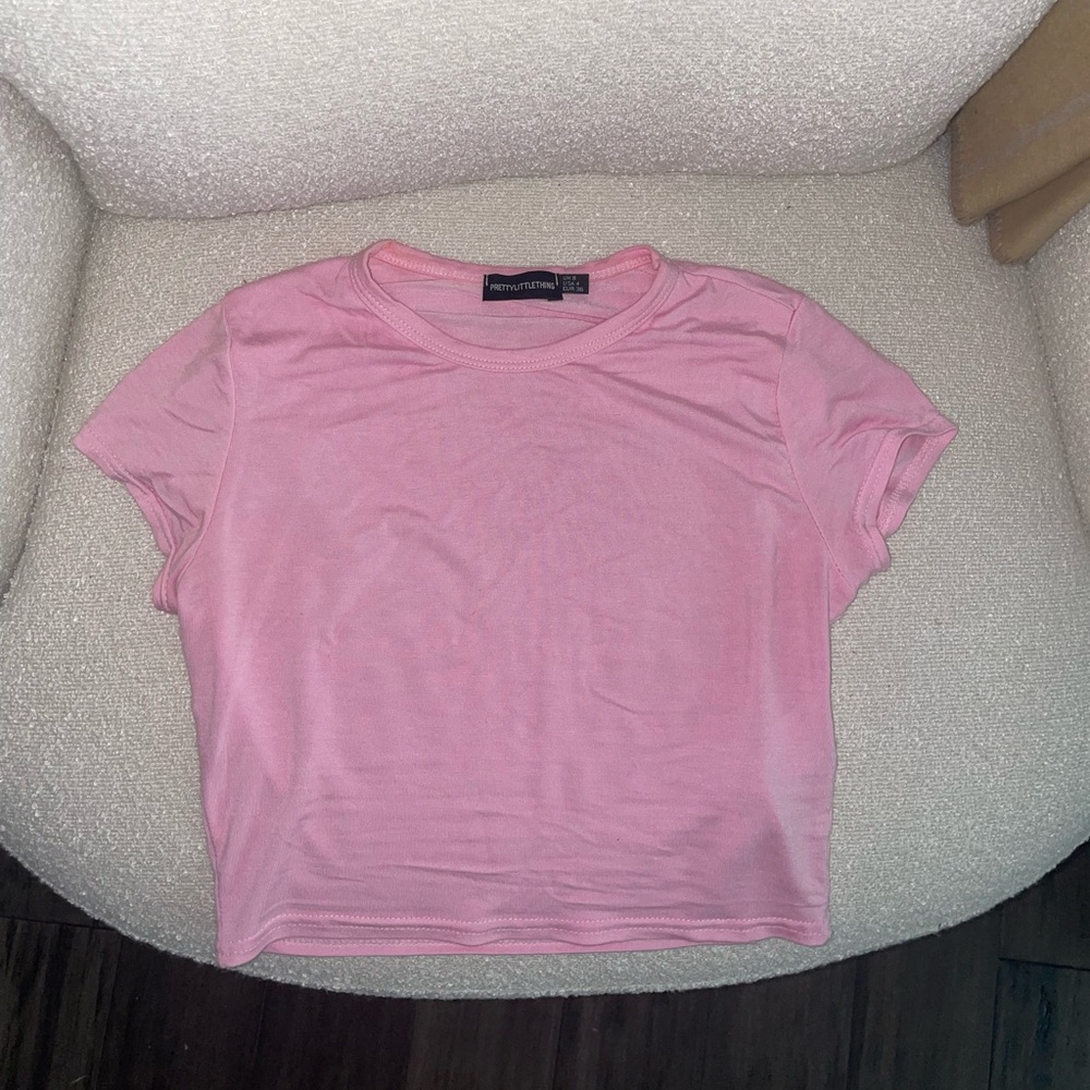 Pretty Little Thing‎ Baby Tee Crop Pink